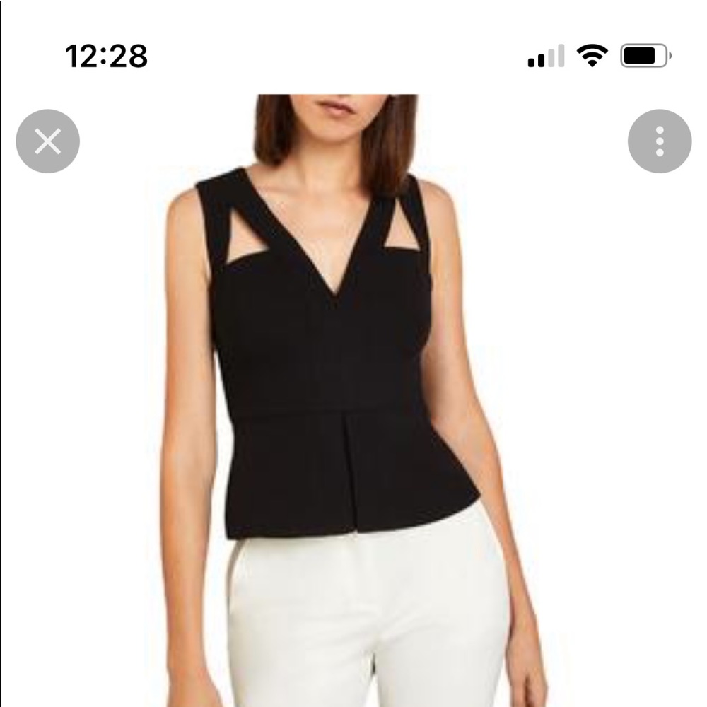 Bcbgmaxsria cutout black xs top